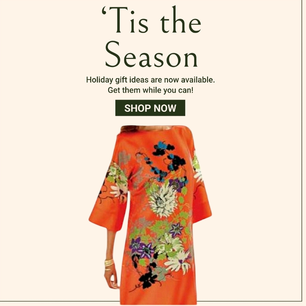 Polynesian Floral Shift Soft Suroundings Asain Vibe Satiny Bold Dress